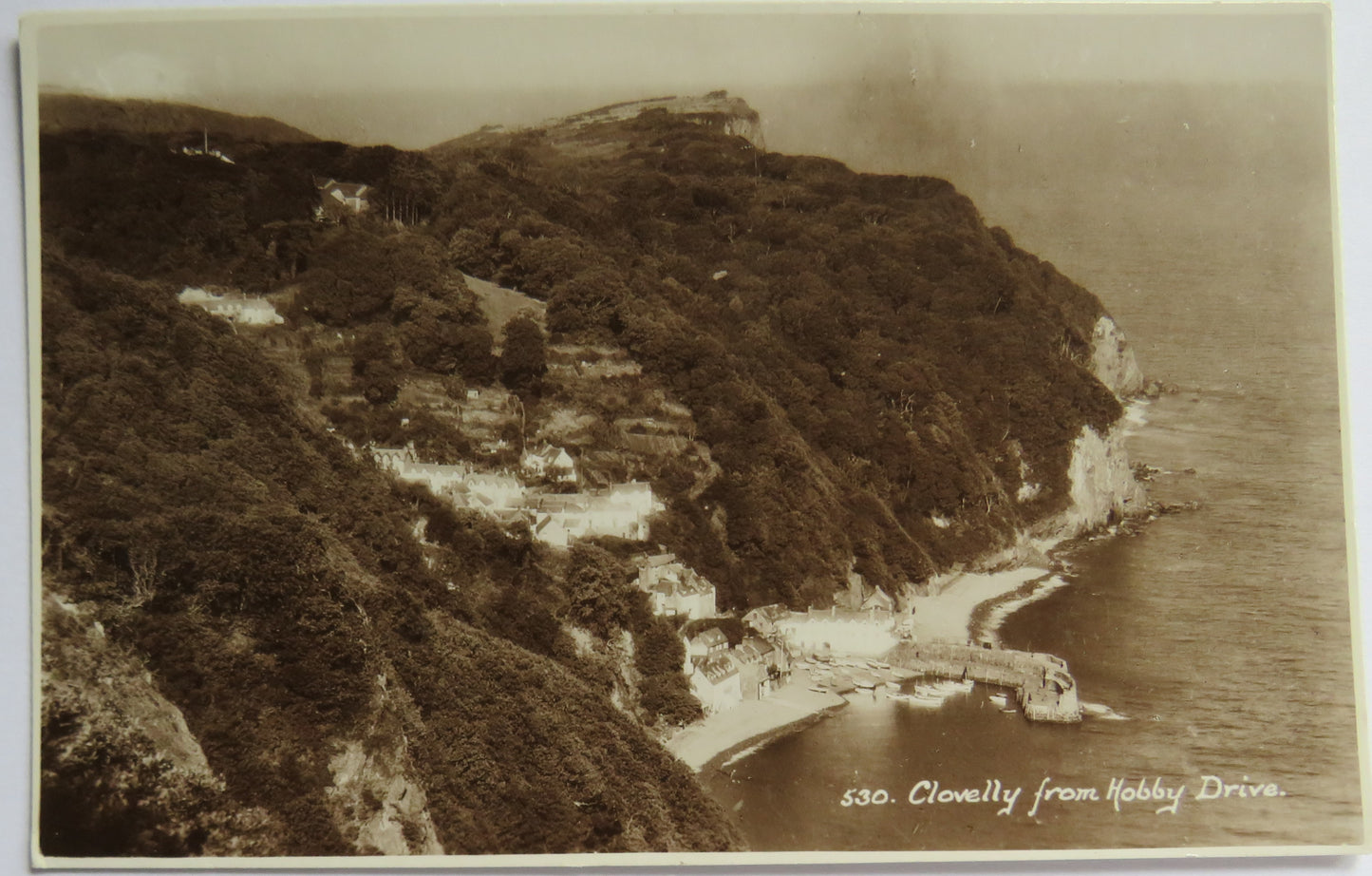 Vintage Postcard of Clovelly from Hobby Drive
