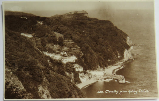 Vintage Postcard of Clovelly from Hobby Drive