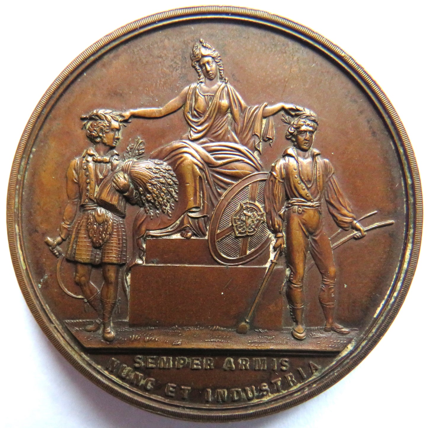 Antique Agricultural Society of Scotland Medal 1896 Highland Cow Kintra