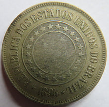 Load image into Gallery viewer, 1895 Brazil 200 Reis Coin
