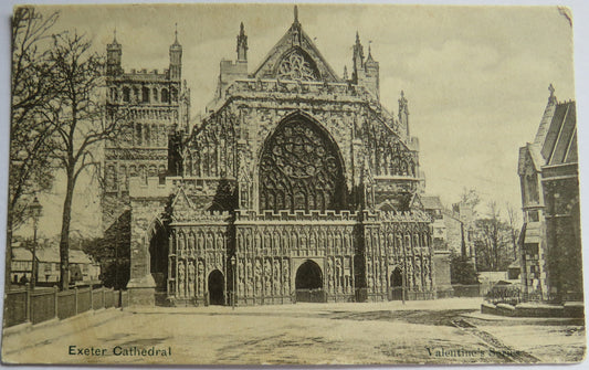 Vintage Postcard of Exeter Cathedral, 1904