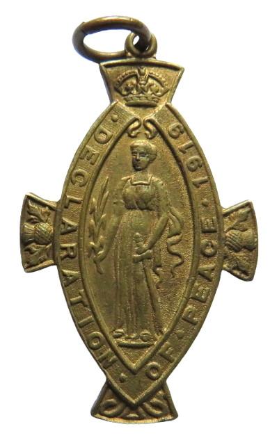 1919 Declaration of Peace Corporation of Glasgow Celebration Medal