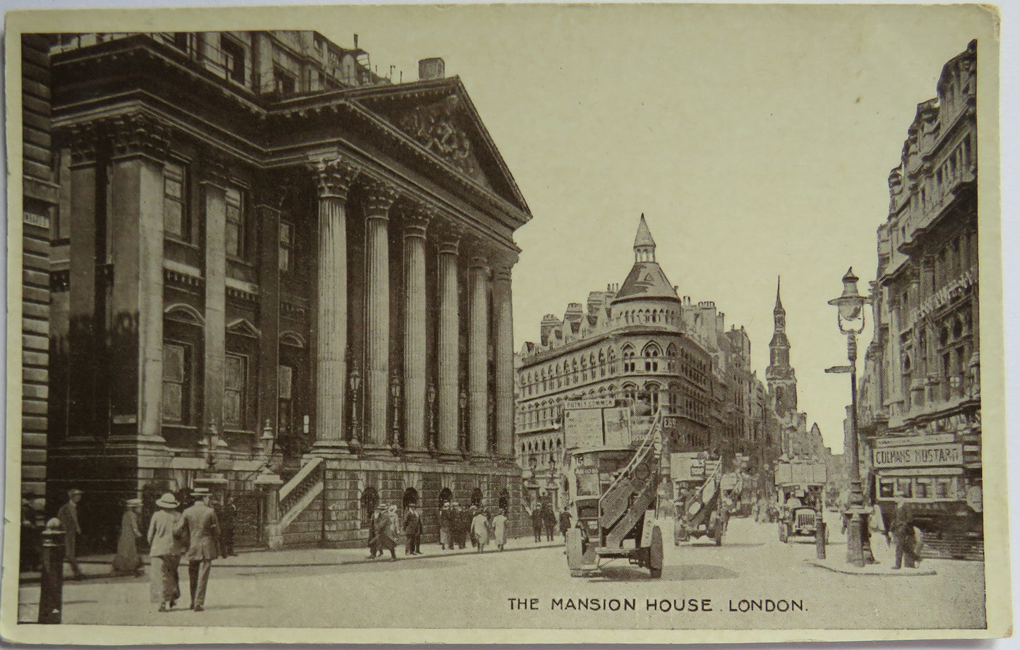 Vintage Postcard of The Mansion House, London