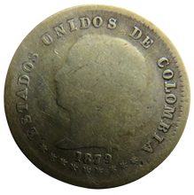 Load image into Gallery viewer, 1879 Colombia 10 Centavos Coin
