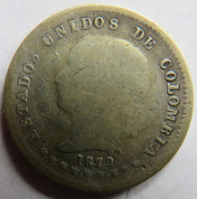 Load image into Gallery viewer, 1879 Colombia 10 Centavos Coin
