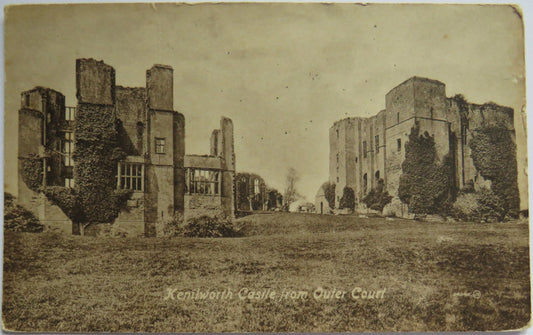 Vintage Postcard of Kenilworth Castle from Outer Court