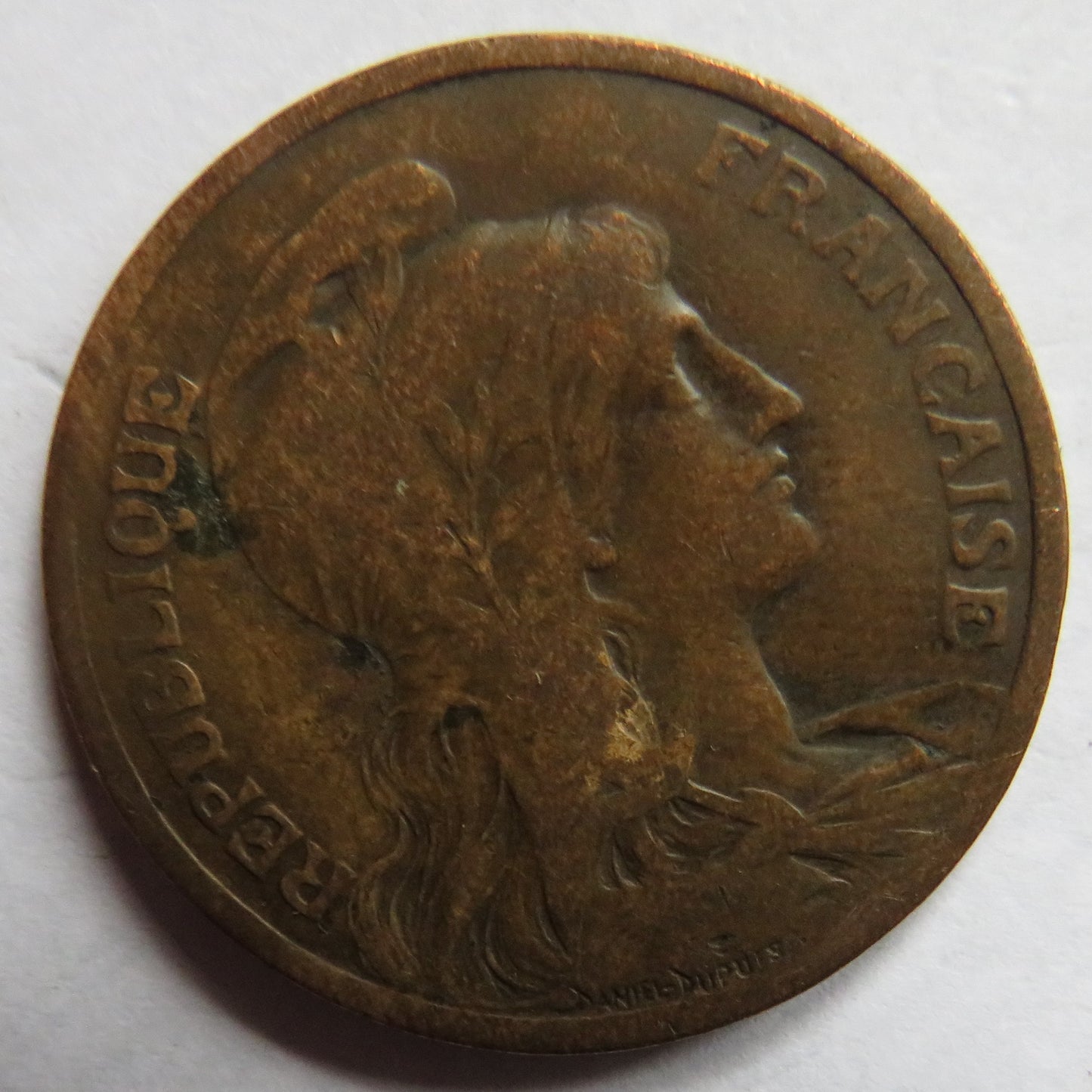 1898 France 10 Centimes Coin