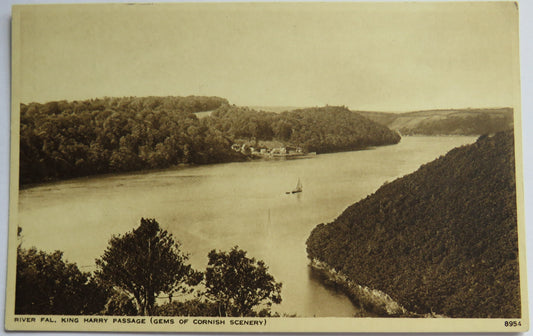 Vintage Postcard of River Fal. King Harry Passage (Gems of Cornish Scenery)