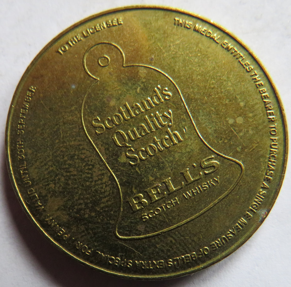 Token Bells Vintage Bell's Scottish Open Token / Medal – J.W.B Coins & Collectables