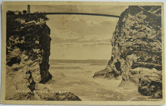Vintage Postcard of Island Bridge, Newquay, 1925