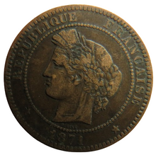 Load image into Gallery viewer, 1871-A France 10 Centimes Coin
