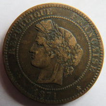 Load image into Gallery viewer, 1871-A France 10 Centimes Coin
