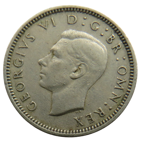 1952 King George VI Sixpence Coin Scarce Date - Great Britain