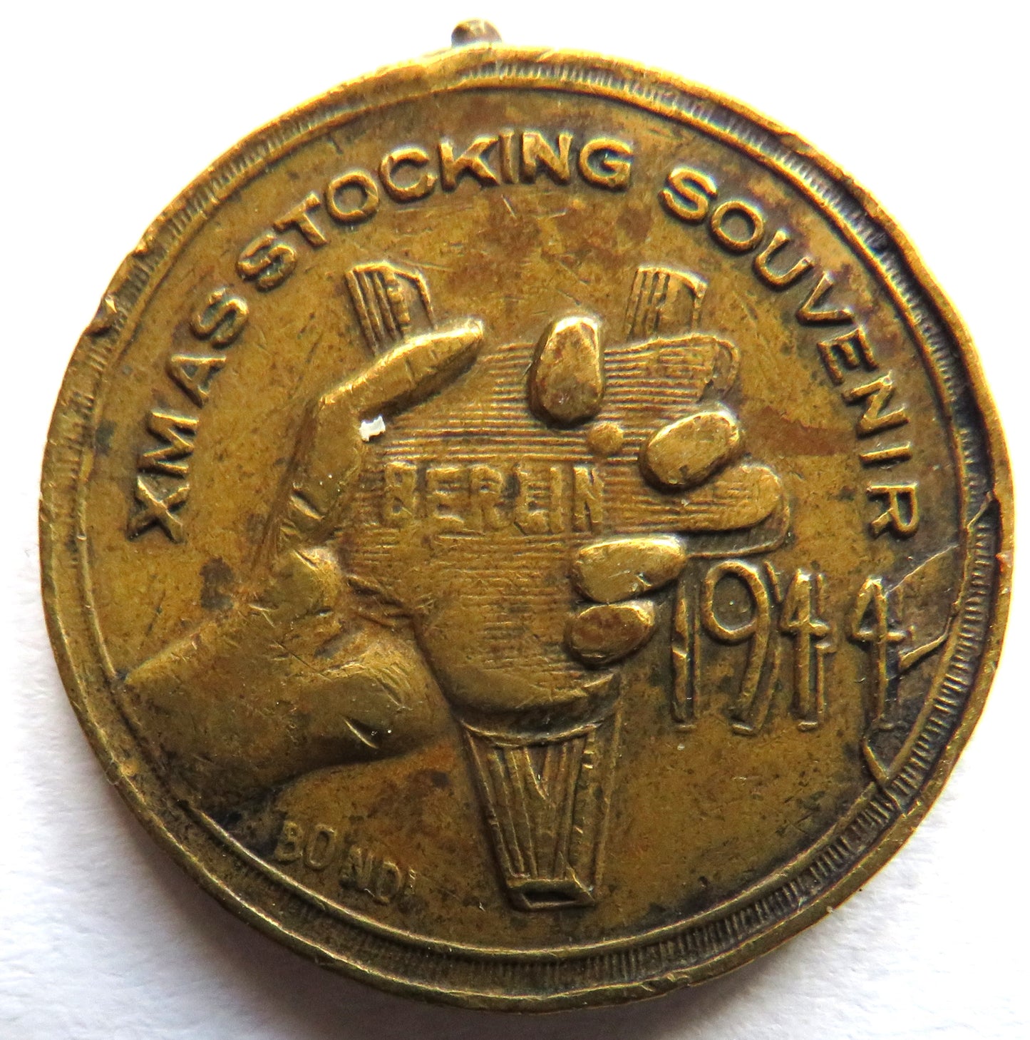 Xmas Stocking Souvenir Berlin 1944 Good Luck From Friends In Egypt