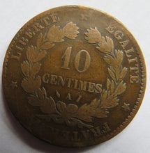 Load image into Gallery viewer, 1886-A France 10 Centimes Coin
