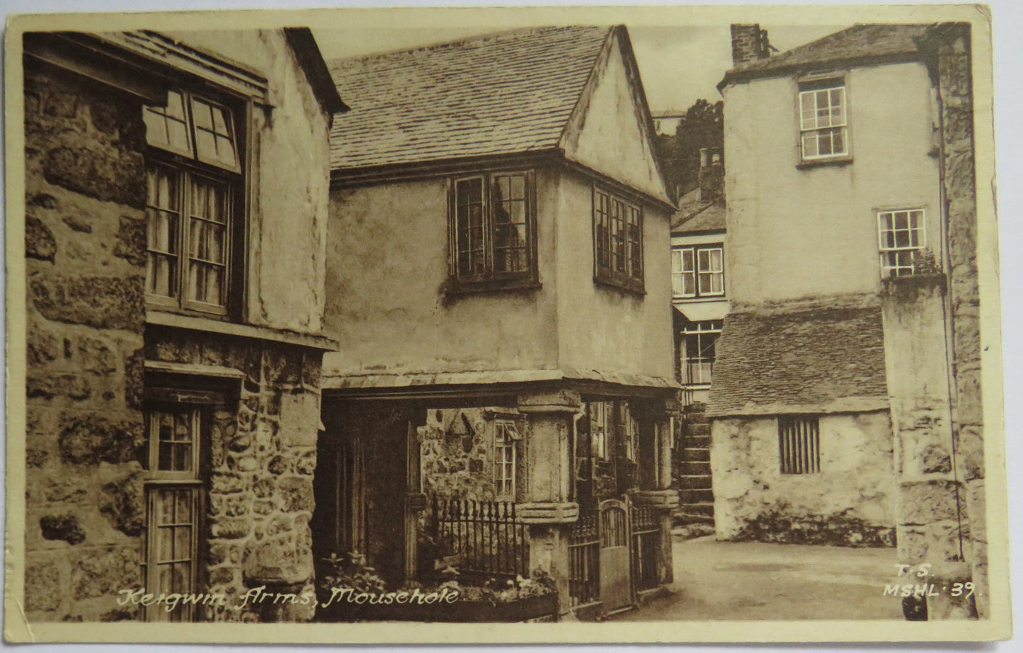 Vintage Postcard of Keigwin Arms, Mousehole