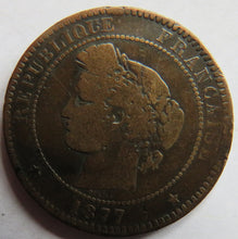 Load image into Gallery viewer, 1877-K France 10 Centimes Coin
