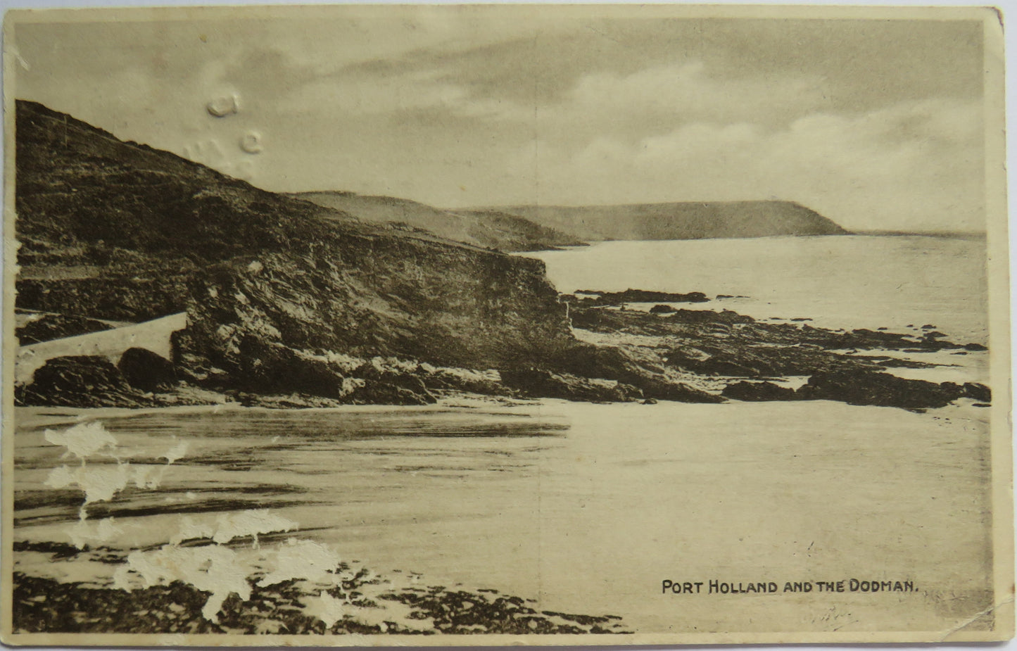 Vintage Postcard of Port Holland and the Dodman, 1923
