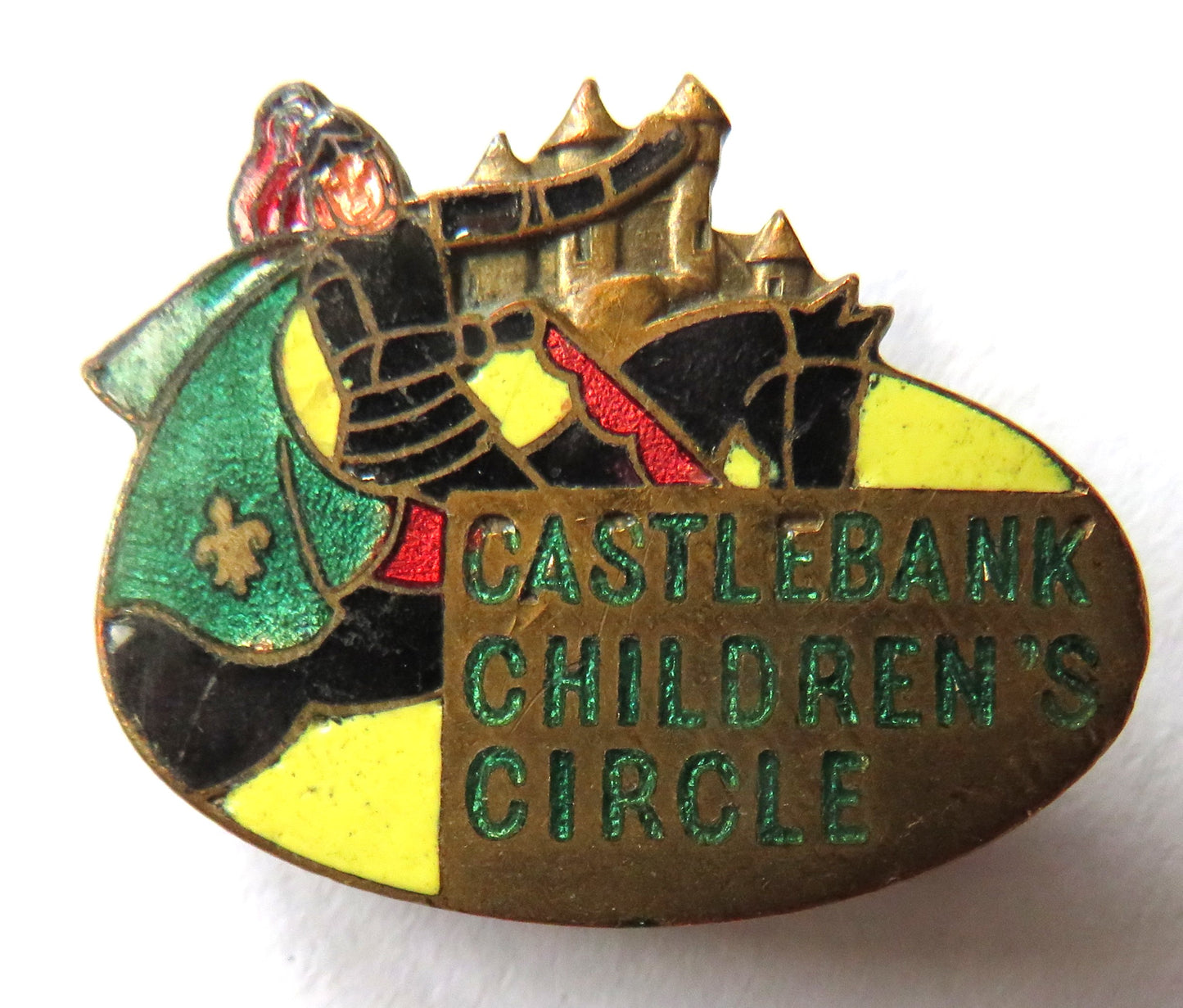 Castlebank Children's Circle Vintage Enamel Badge