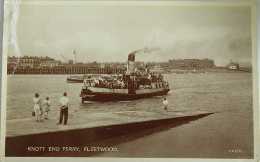 Vintage Postcard of Knott End Ferry, Fleetwood