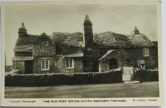 Vintage Postcard of The Old Post Office (XIVTH Century) Tintagel