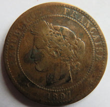 Load image into Gallery viewer, 1897-A France 10 Centimes Coin
