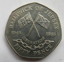 Load image into Gallery viewer, 1945-1985 Bailiwick of Jersey Fifty Pence Coin - Liberation
