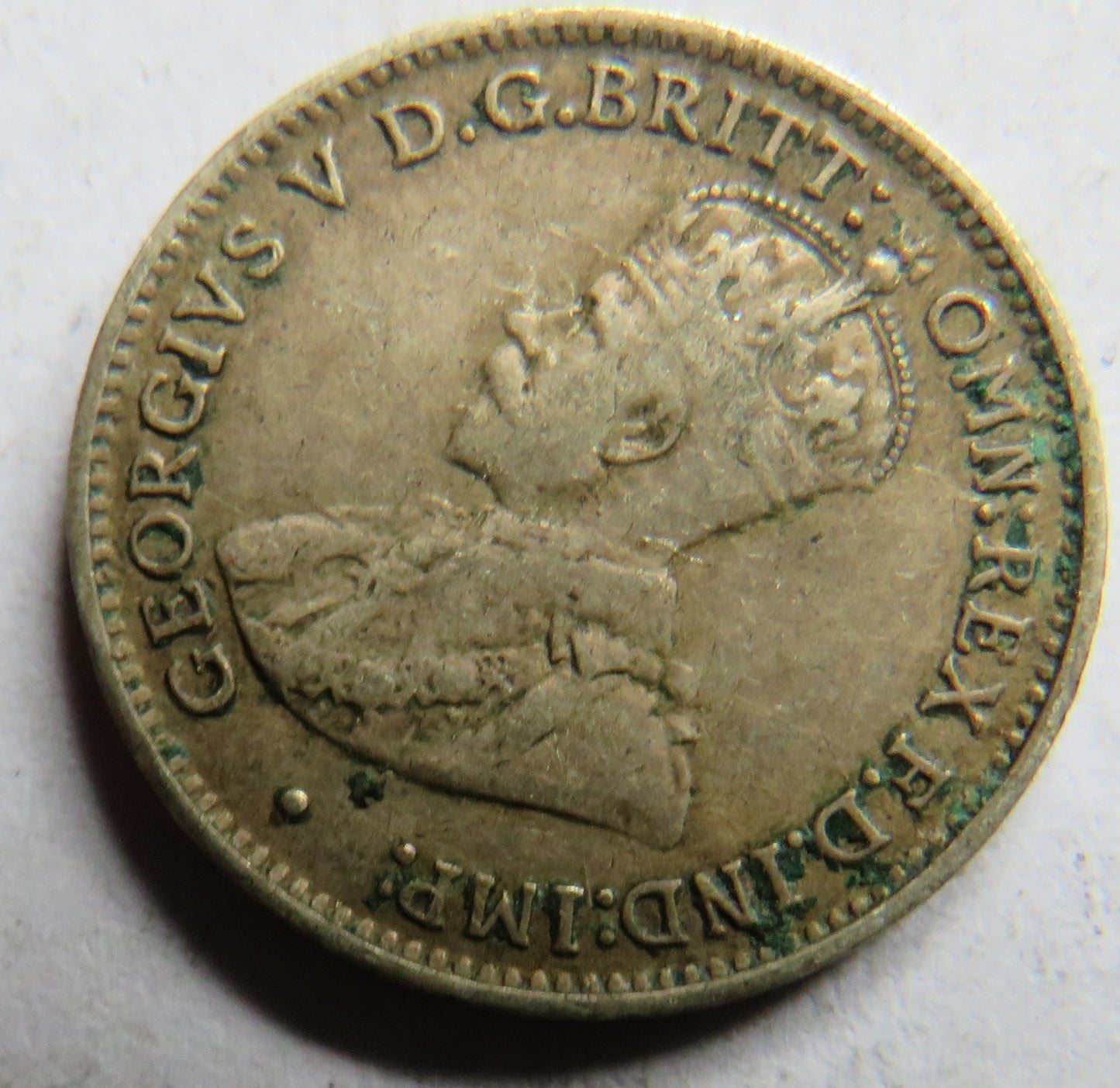 1912 King George V Australia Silver Threepence Coin