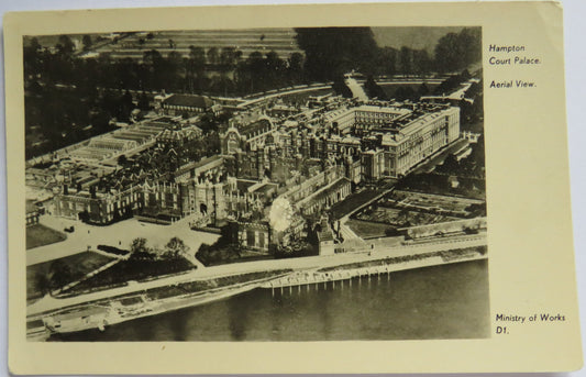 Vintage Postcard of Hampton Court Palace, Aeriel View