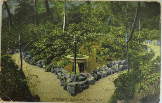 Vintage Postcard of Botanical Gardens, Sheffield 1903