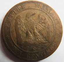 Load image into Gallery viewer, 1855-K France Napoleon III 10 Centimes Coin
