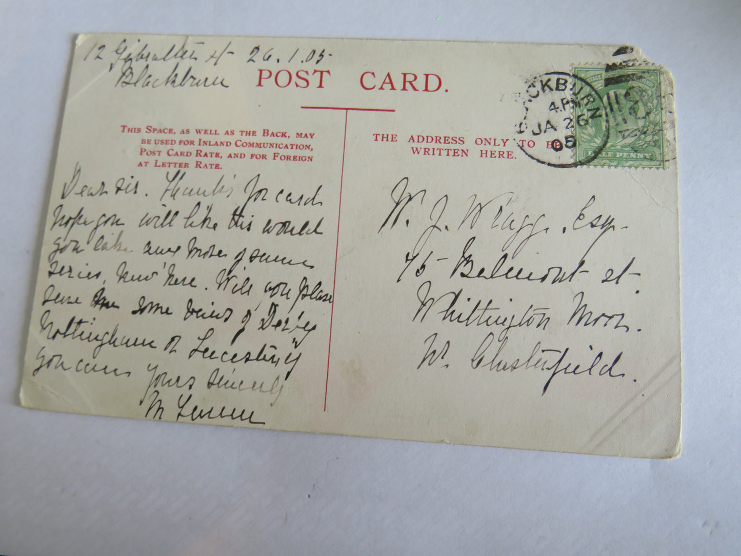 Vintage Postcard Of Blackburn 1905, Coat of Arms