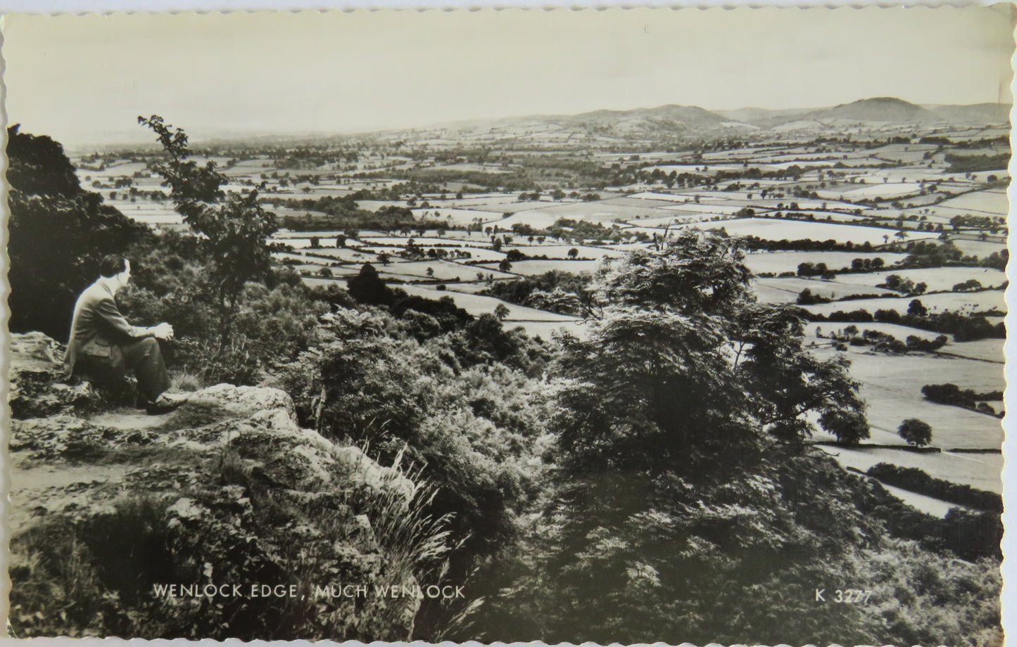 Vintage Postcard Of Wenlock Edge, Much Wenlock