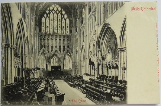Vintage Postcard of The Choir, Wells Cathedral