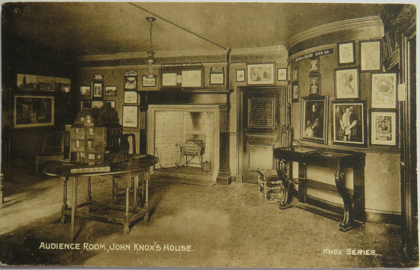Vintage Postcard of Audience Room, John Knox's House