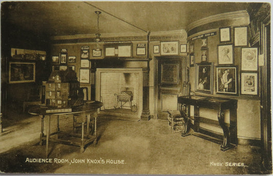 Vintage Postcard of Audience Room, John Knox's House