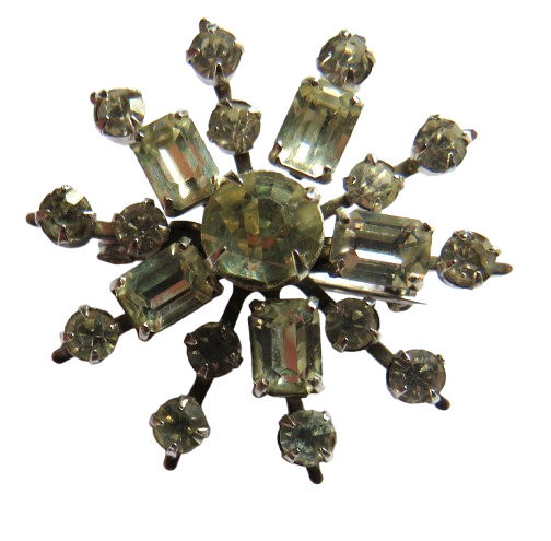 Vintage Ladies Sparkly Costume Jewellery Brooch