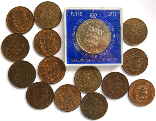 Small Collection of Vintage Coins From The Channel Islands