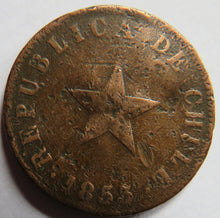 Load image into Gallery viewer, 1853 Chile One Centavo Coin
