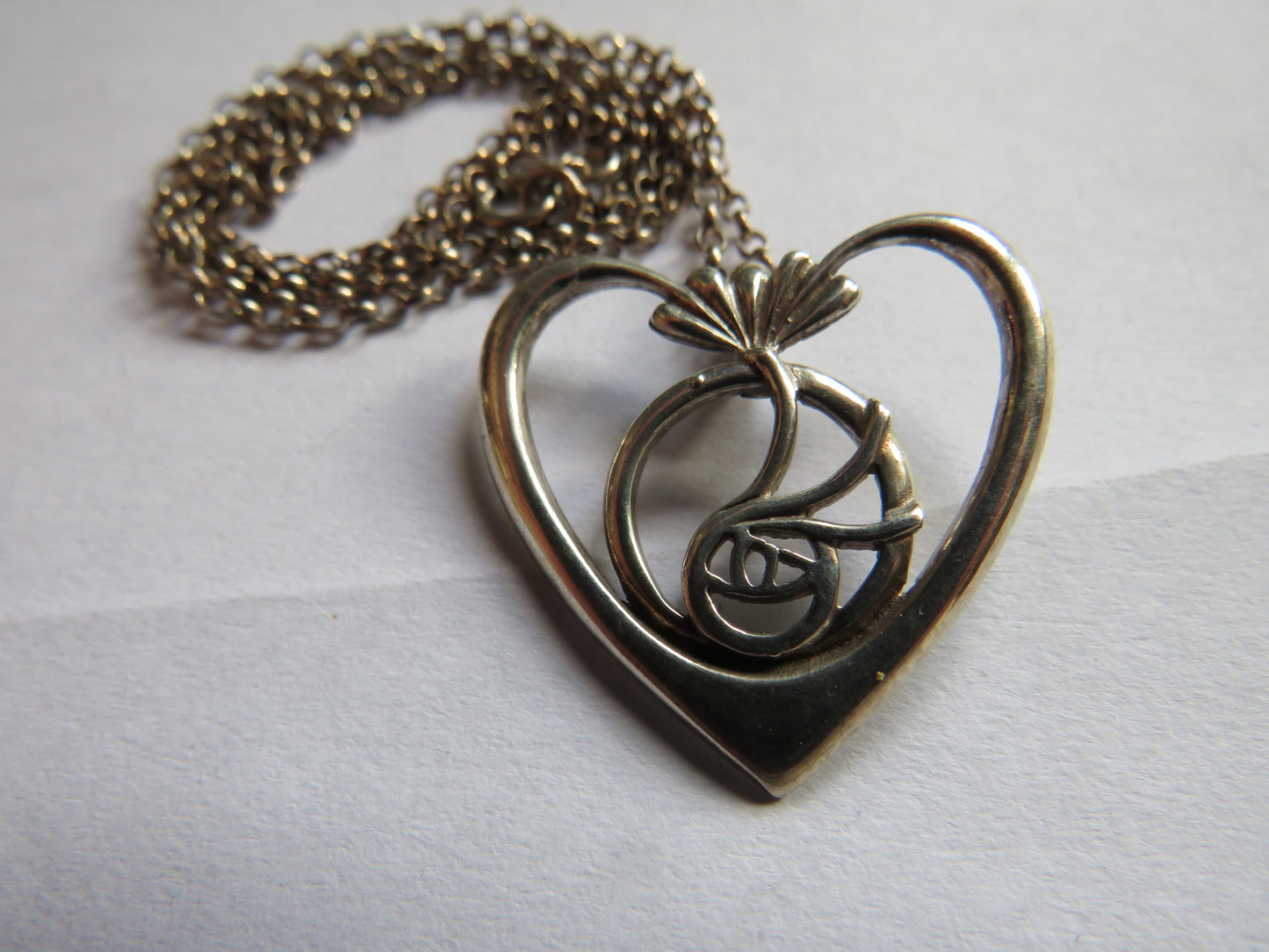 Ladies Sterling Silver Necklace & Pendant In The Mackintosh Style By Carrick Jewellery Company