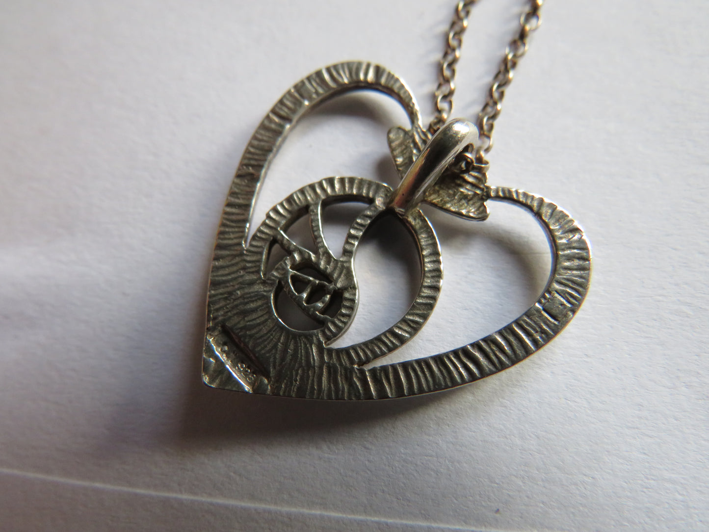 Ladies Sterling Silver Necklace & Pendant In The Mackintosh Style By Carrick Jewellery Company