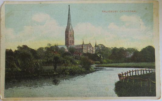 Vintage Postcard Of Salisbury Cathedral
