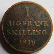 Load image into Gallery viewer, 1818 Denmark Rigsbankskilling Coin
