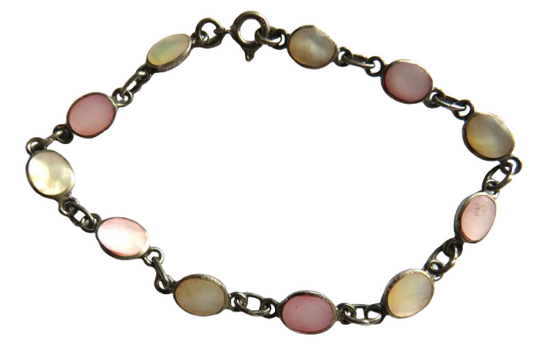Ladies Sterling Silver & Mother of Pearl Bracelet
