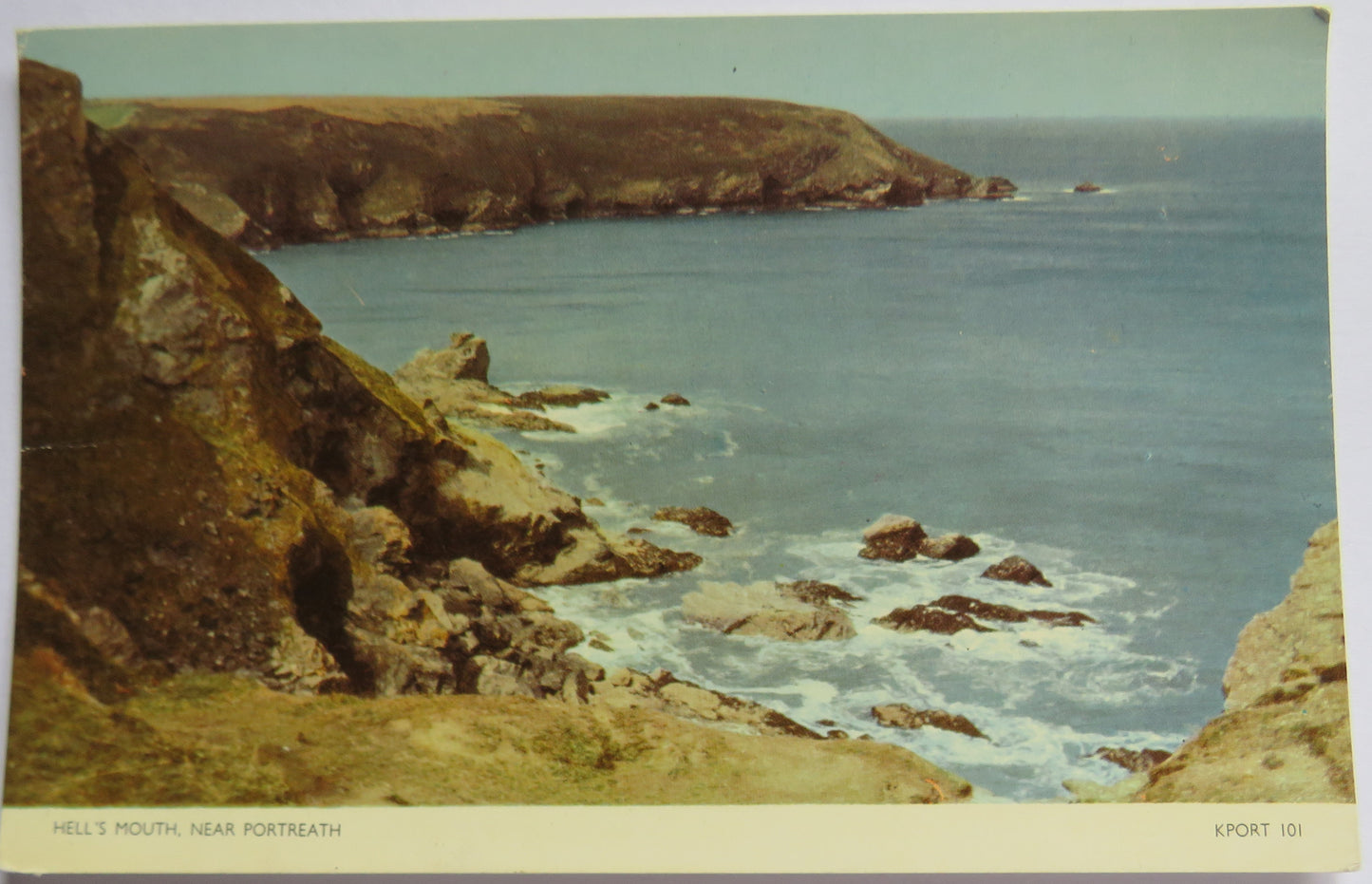 Vintage Postcard of Hell's Mouth, Near Portreath, 1961