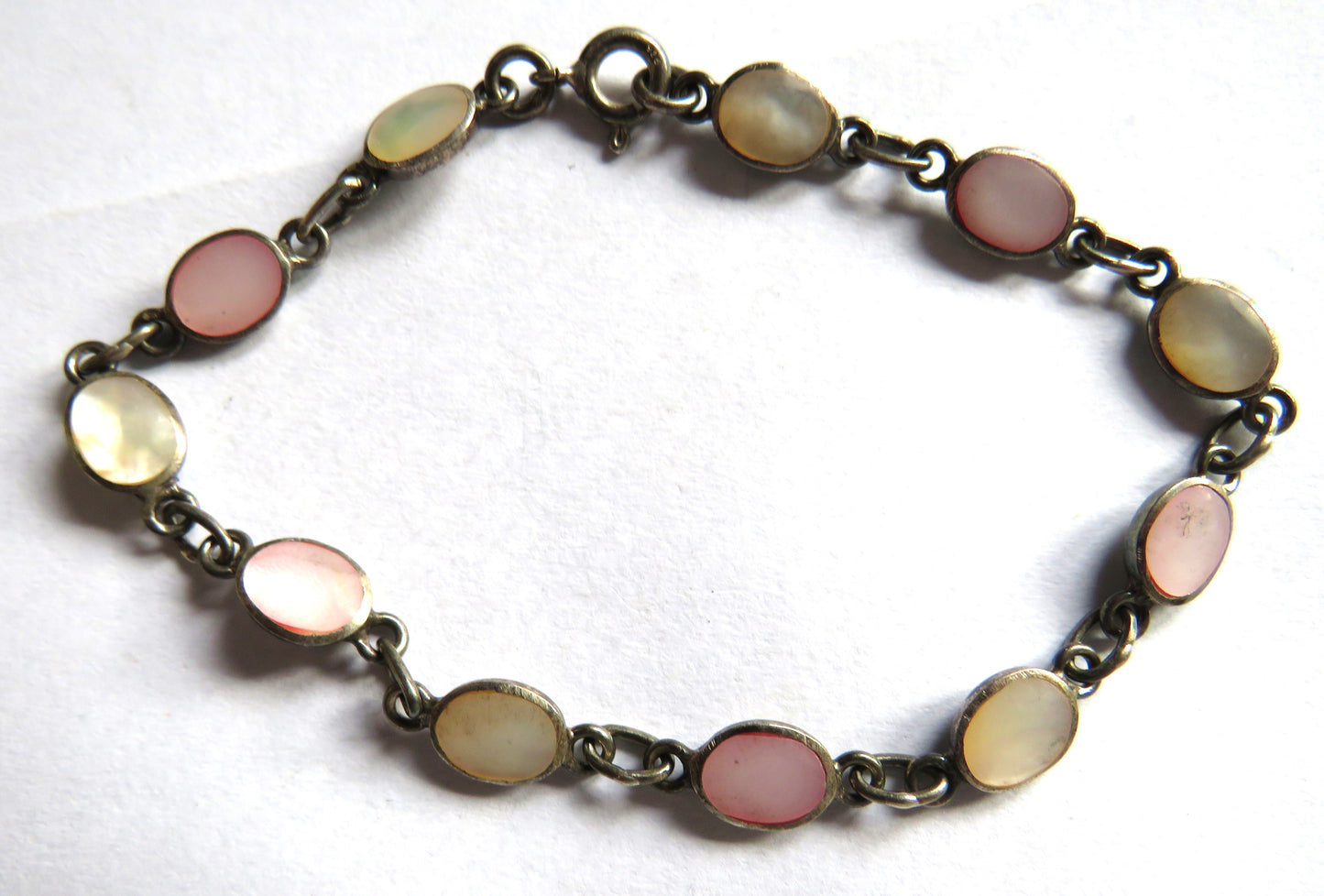 Ladies Sterling Silver & Mother of Pearl Bracelet