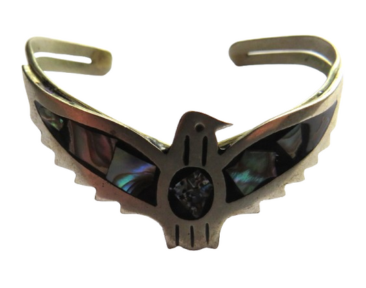 Vintage Ladies Alpaca Mexico Eagle Bangle
