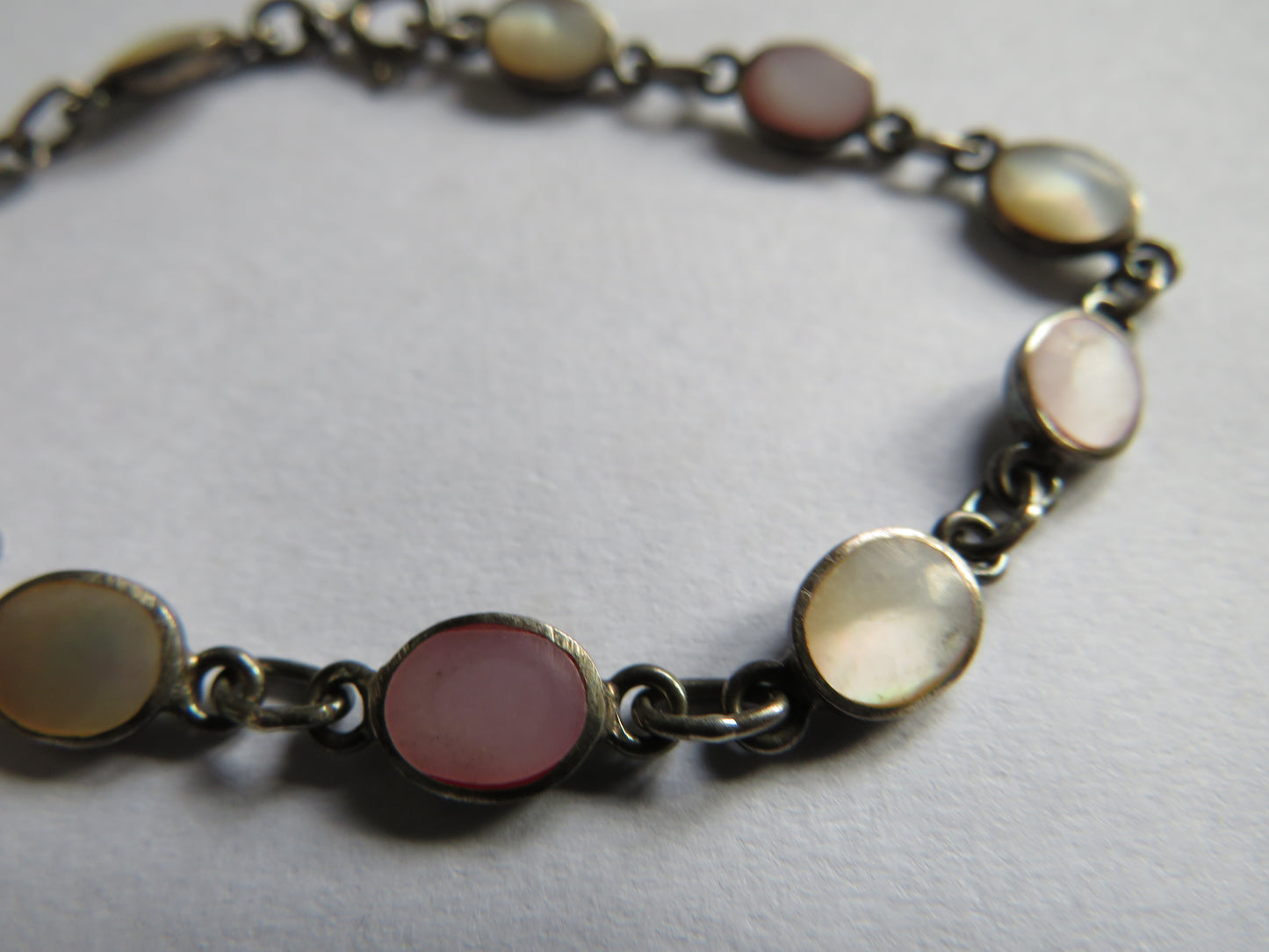 Ladies Sterling Silver & Mother of Pearl Bracelet