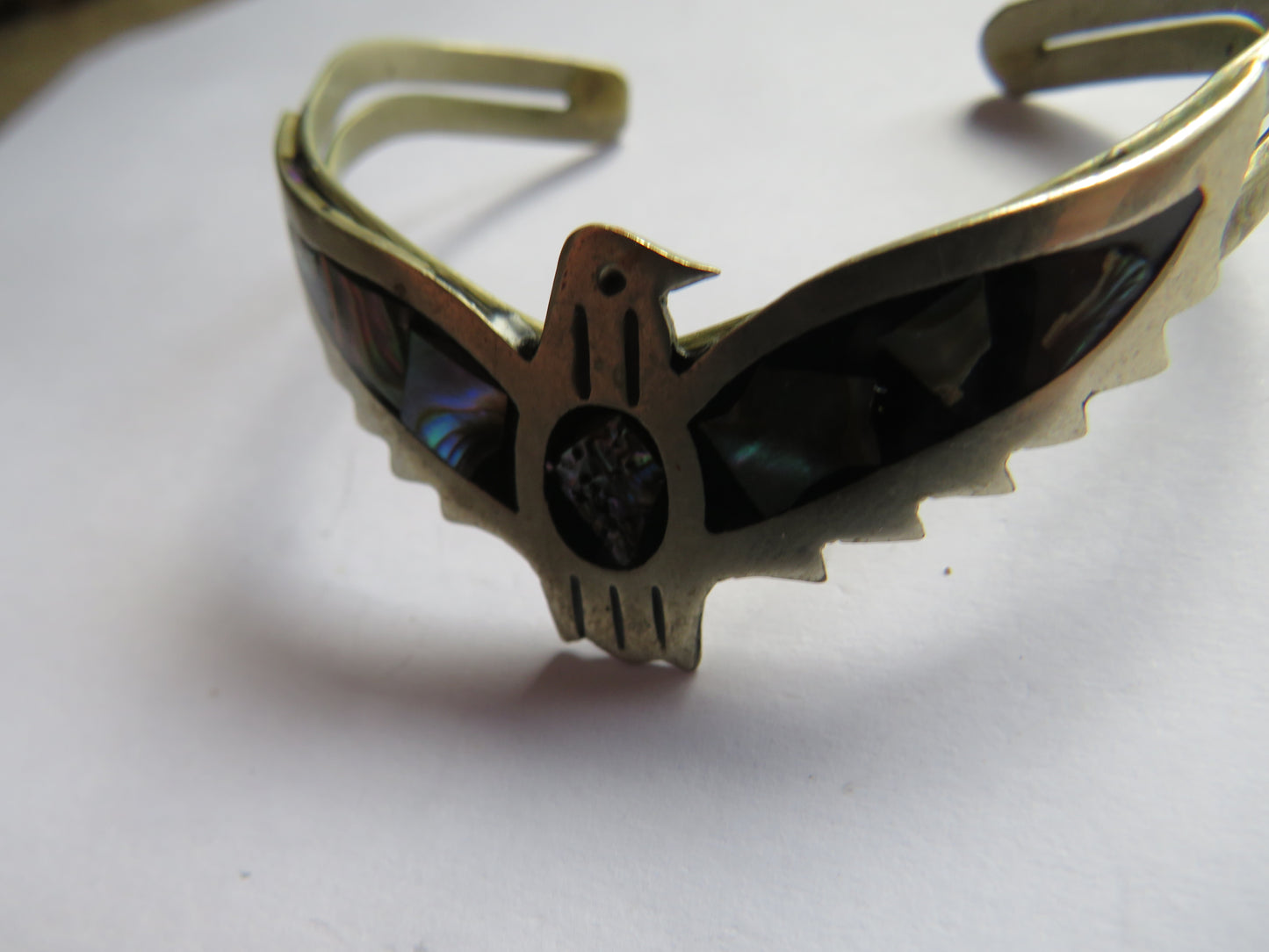Vintage Ladies Alpaca Mexico Eagle Bangle