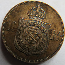 Load image into Gallery viewer, 1869 Brazil 10 Reis Coin
